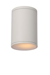 Tubix Hvit Fra Lucide - Tubix er en taklampe designet for utendørs bruk, og den tåler både vind og vær uten problemer.