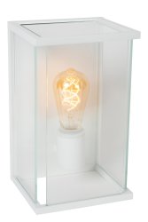 Claire Hvit utendørslampe Fra Lucide - Utstyr Claire med en LED-lyskilde og skap stemningsfull belysning for koselige kvelder med familien.