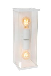 Claire Hvit utendørslampe Fra Lucide - Med en IP-verdi på 54 er denne slitesterke vegglampen perfekt for utendørs bruk, for eksempel som stemningsbelysning ved inngangsdøren eller for å skape komfort i hagen eller på terrassen.