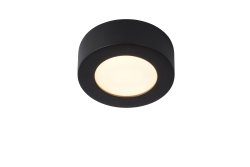 Brice-Led Ø12 Svart baderomslampe Fra Lucide - Utstyrt med LED-lamper fra den kjente produsenten Epistar, leverer Brice LED en høy lysstyrke og et jevnt, varmhvitt lys.