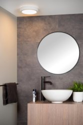Brice-Led Ø24 Hvit baderomslampe Fra Lucide - Hver modell i Brice LED-serien (rund eller firkantet) er utstyrt med kvalitets-LED fra den kjente produsenten Epistar, som gir høy lysstyrke og jevn, varmhvit lysfordeling.