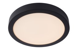 Brice-Led Ø30 Svart baderomslampe Fra Lucide - Hver modell i Brice LED-serien (rund eller firkantet) er utstyrt med kvalitets-LED fra den kjente produsenten Epistar, som gir høy lysstyrke og jevn fordeling av et varmt hvitt lys.