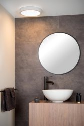 Brice-Led Ø30 Hvit baderomslampe Fra Lucide - Hver modell i Brice LED-serien (rund eller firkantet) er utstyrt med kvalitets-LED fra den kjente produsenten Epistar, som gir høy lysstyrke og jevn fordeling av et varmt hvitt lys.