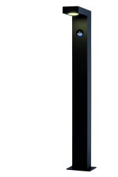 Texas-Ir 60cm Antrasitt pullerter Fra Lucide - Den knapt synlige, integrerte bevegelsessensoren leder deg til bassenghuset eller hageskuret.