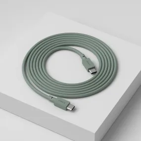 Cable 1 USB C to USB C Charging Cable, 2m Grønn Fra Avolt - Kabel 1 USB-C til USB-C fra Avolt kombinerer kraftig lading med stilig skandinavisk design.