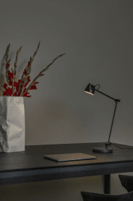 Milne 42cm Svart skrivebordslampe Fra Lucide - 