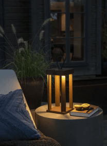 Cannes 42cm Rust bærbar Fra Konstsmide - Lampen er utstyrt med en berøringsdimmer slik at du kan justere lysstyrke og fargetemperatur.