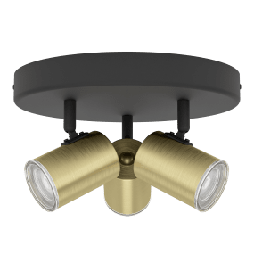 Consuma 3 Gull spotlight Fra Eglo - Consuma er en moderne metallspotlight med industridesign og en elegant gullfinish.