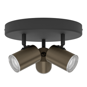 Consuma 3 Bronse Fra Eglo - Consuma er en moderne metallspotlight med industridesign og en elegant bronsefinish.