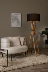 Trafalgar Natur gulvlampe Fra Lucide - Med en høyde på 157 centimeter og en diameter på 48 centimeter er Trafalgar et subtilt tillegg til ethvert rom.