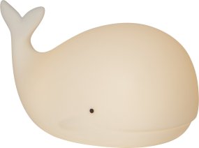Whale Hvit barnelampe Fra Star Trading - Whale Night Light, drevet av 3 AAA-batterier.