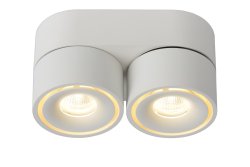 Yumiko 2 Hvit spotlight Fra Lucide - Unike produktegenskaper:Med integrert dimbar LED-lyskildeUtstyrt med varmhvitt lys (2700K)Lett å koble til en dimmer (ekskl.