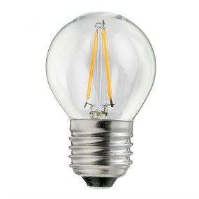 LED E27 kulepære 0,8W 2700K Gjennomsiktig Fra Unison - Den klassiske designen passer i b&aring;de moderne og tradisjonelle interi&oslash;rer og gir hjemmet en tidl&oslash;s eleganse.