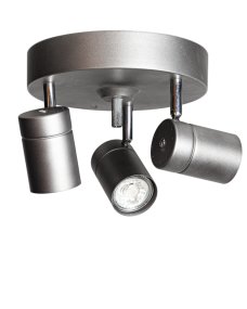 Correct 3 Stålgrå spotlight Fra By Rydéns - Correct er en takspotlight i metall med 3 lyskilder og justerbare hoder.