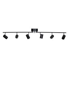 Correct 6 Matt svart spotlight Fra By Rydéns - Lampens armer kan ogs&aring; vinkles, noe som betyr at du kan tilpasse formen til rommet i stedet for &aring; ha lampen i en rett linje.