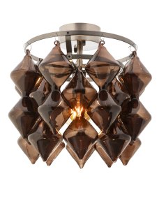 Gemma Ø45 Brun Fra By Rydéns - Gemma-taklampen, designet av Lisa Hilland, er en unik designerlampe som m&oslash;ter den nyeste trenden med sitt brune glass.