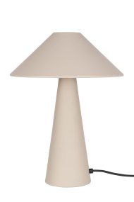 Cannes 40cm Beige bordlampe Fra Globen Lighting - Cannes er laget av mattlakkert metall og har en 200 cm lang tekstilledning med st&oslash;psel og str&oslash;mbryter.