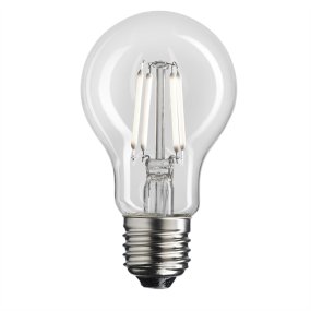 E27 normal 6W 2700K dimbar Gjennomsiktig Fra Unison - 