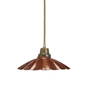 Ester Ø24 Terrakotta Fra PR Home - Ester vinduslampe i metall med emaljefinish som imiterer marmor.