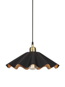 Aira Ø40 Svart Fra PR Home - Aira taklampe i matt sort finish med messingfarget innside.