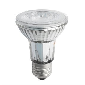 E27 LED PAR20 7W 2700K dimbar Gjennomsiktig Fra Unison - Med sin standard E27-sokkel er den enkel &aring; installere og passer perfekt i ulike typer armaturer.