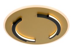 Andreas Ø40 Matt gull/messing plafond Fra Lucide - Andreas har en rund metallstruktur som passer s&oslash;ml&oslash;st inn i alle rom, fra gangen til stuen og til og med soverommet.