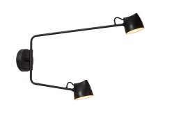 Milne 54cm Svart vegglampe Fra Lucide - Milne er en moderne og elegant vegglampe som er det perfekte valget for b&aring;de funksjon og stil.