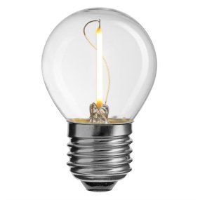 LED E27 kulepære 1W 2700K Gjennomsiktig Fra Unison - 
