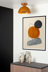 Siemon Ø25 Gul plafond Fra Lucide - Siemon kombinerer et snev av retro med et snev av moderne design, tv&aring; perfekte ingredienser for en vellykket taklampe i gangen, stuen eller kjøkkenet.