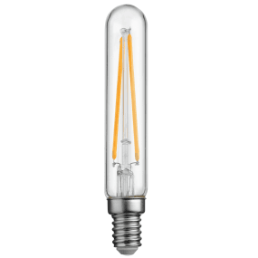 E14 XL Rørlampe 1W 2200K Gjennomsiktig Fra Unison - Det er et utmerket valg for dekorative bad hvor en vintage eller industriell stil er &oslash;nsket, samtidig som den er energieffektiv.