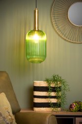 Maloto Ø20 Grønn Taklampe Fra Lucide - Med Maloto får du en hengende lampe som ikke bare gir hjemmet atmosfære og farge, men også et retropreg.