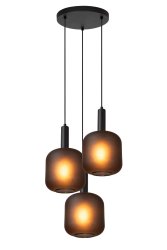 Eloise Ø40 Svart Taklampe Fra Lucide - Lampen, som har en total diameter på 40 centimeter, kan brukes som en iøynefallende dekorasjon eller for å skape en innbydende atmosfære i hjemmet ditt.