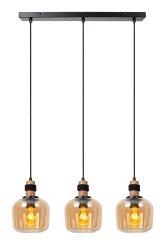 Ilona 70cm Rav Taklampe Fra Lucide - Ved å koble taklampen til en dimmer kan du skape en magisk og vintage-inspirert atmosfære.