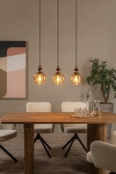 Ilona 70cm Rav Taklampe Fra Lucide - Ved å koble taklampen til en dimmer kan du skape en magisk og vintage-inspirert atmosfære.