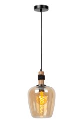 Ilona Ø22 Rav Taklampe Fra Lucide - Ved &aring; koble taklampen til en dimmer kan du skape en magisk og vintage-inspirert atmosf&aelig;re.