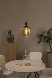 Ilona Ø22 Rav Taklampe Fra Lucide - Ved &aring; koble taklampen til en dimmer kan du skape en magisk og vintage-inspirert atmosf&aelig;re.