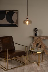 Ilona Ø30 Rav Taklampe Fra Lucide - Ved å koble taklampen til en dimmer kan du skape en magisk og vintage-inspirert atmosfære.