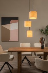 Maya Ø46 Krem Taklampe Fra Lucide - Koble Maya til en ekstern dimmer for enda mer atmosfærisk belysning.