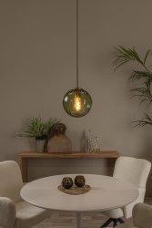 Monsaraz Ø25 Grønn Taklampe Fra Lucide - Med en diameter på 25 centimeter har Monsaraz en tydelig tilstedeværelse uten å kreve noen oppmerksomhet.