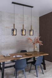 Joanet 110cm Røykfarget Taklampe Fra Lucide - Unike produktegenskaperPasser for bruk med LED-lyskilderDenne lampen er justerbar i høyLett å koble til en dimmer (ekskl.