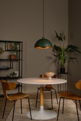 Siemon Ø40 Grønn Taklampe Fra Lucide - Koble lampen til en dimmer og velg den perfekte høyden for plassen din, opptil 150 centimeter, for å skape den optimale atmosfæren.