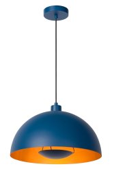 Siemon Ø40 Blå Taklampe Fra Lucide - Koble lampen til en dimmer og velg den perfekte høyden for plassen din, opptil 150 centimeter, for å skape den optimale atmosfæren.