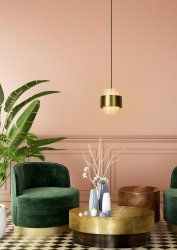 Firmin Ø20 Matt gull/messing Taklampe Fra Lucide - Unike produktegenskaper:Passer for bruk med LED-lyskildeDenne lampen er justerbar i høydenLett å koble til en dimmer (ekskl.