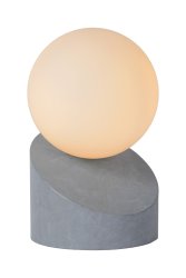 Len 16cm Grå bordlampe Fra Lucide - Glasskulen sprer lyset jevnt og gir tilstrekkelig belysning i alle rom.