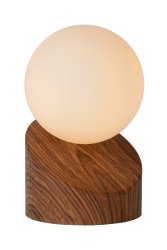 Len 16cm Tre bordlampe Fra Lucide - Glasskulen sprer lyset jevnt og gir tilstrekkelig belysning i alle rom.