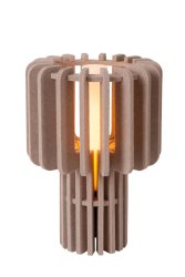 Rollo 35cm Taupe bordlampe Fra Lucide - Og Rollo går ikke på akkord med komforten; du kan enkelt treffe&aring; slå på og av lampen med en strømbryter på; ledningen.