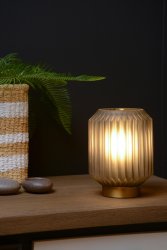 Sueno 17cm Grå bordlampe Fra Lucide - Med en bredde p&aring; P&aring; i underkant av 13 centimeter tar Sueno akkurat passe mye plass p&aring;; vindusruten.