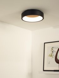 Talowe Led Ø30 Svart plafond Fra Lucide - Og et tips: koble den til en dimmer for &aring; skape en enda koseligere atmosf&aelig;re.
