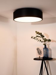 Talowe Led Ø45 Svart plafond Fra Lucide - Og et tips: koble den til en dimmer for &aring; skape en enda koseligere atmosf&aelig;re.