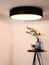Talowe Led Ø60 Svart plafond Fra Lucide - Og et tips: koble den til en dimmer for å skape en enda koseligere atmosfære.